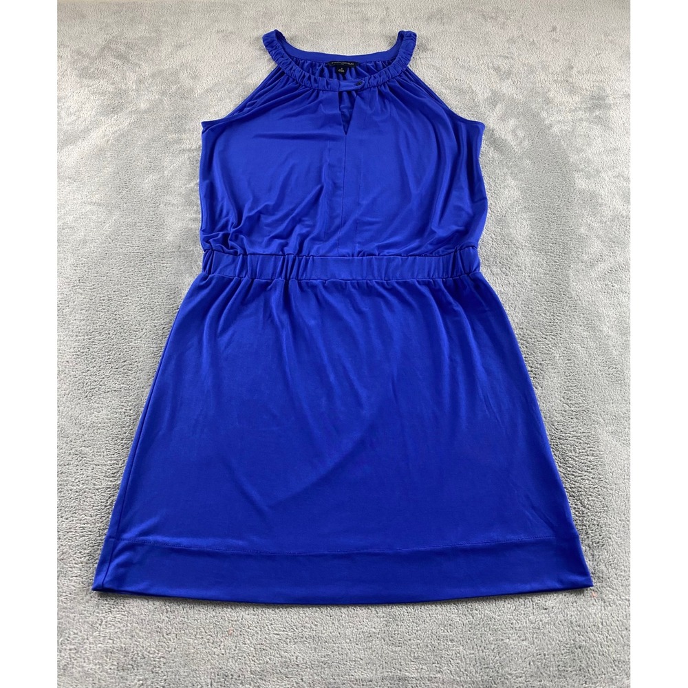 Banana Republic Royal Blue Sleeveless Halter Keyhole Elastic Waist‎ Dress Small